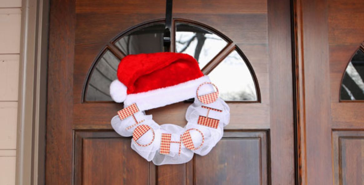 Santa hat wreath