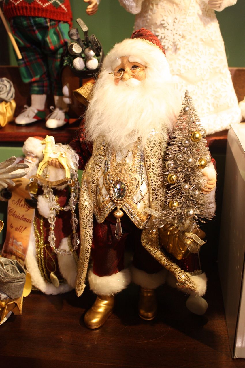 Elements of old and new are part of this Santa's outfit.