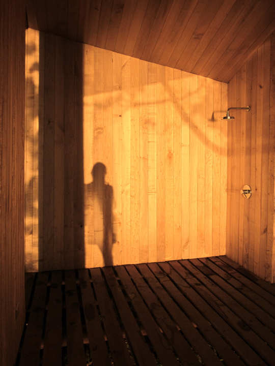 Sauna in Ranco by Panorama Arquitectos Shower