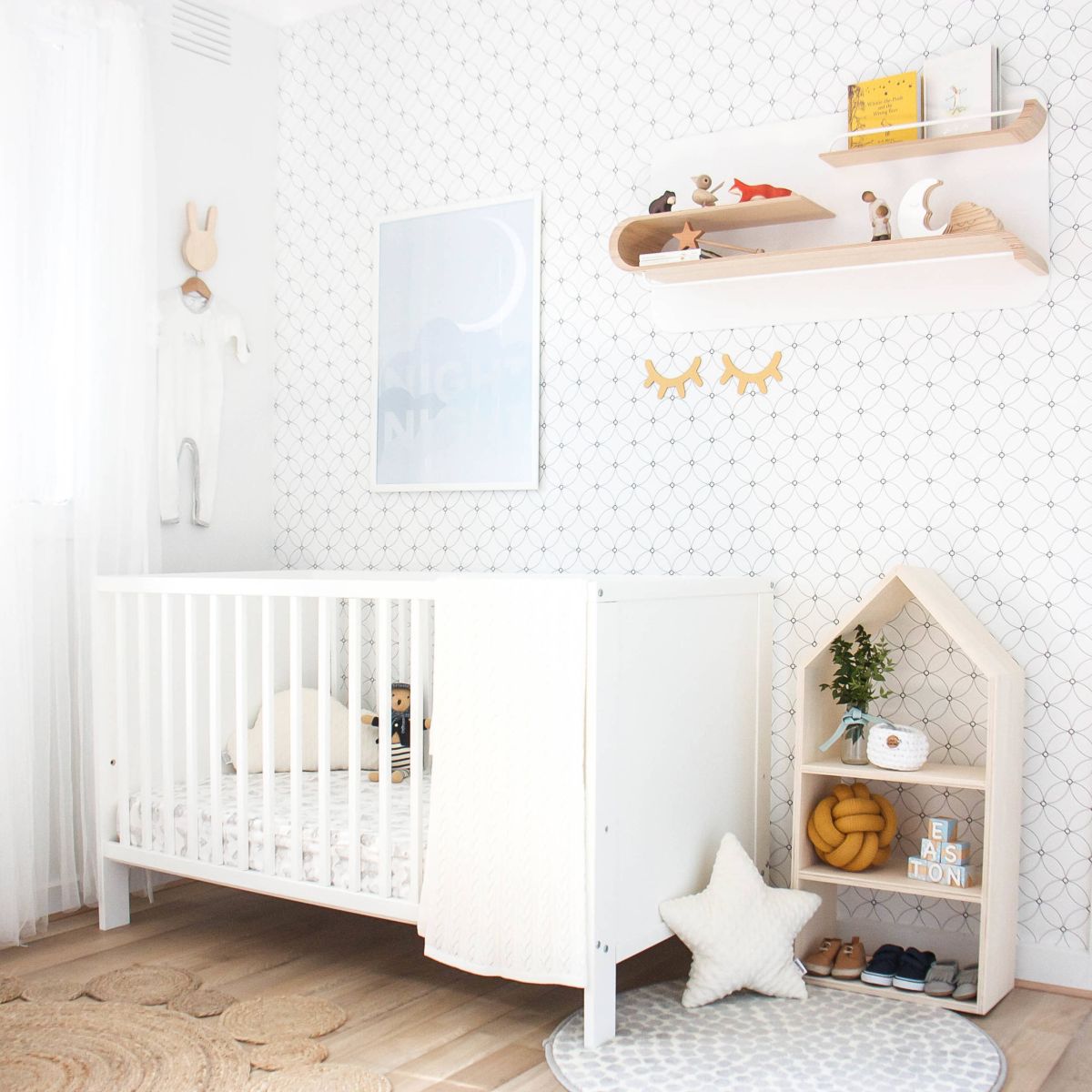 Scandinavian nursery wallpaper