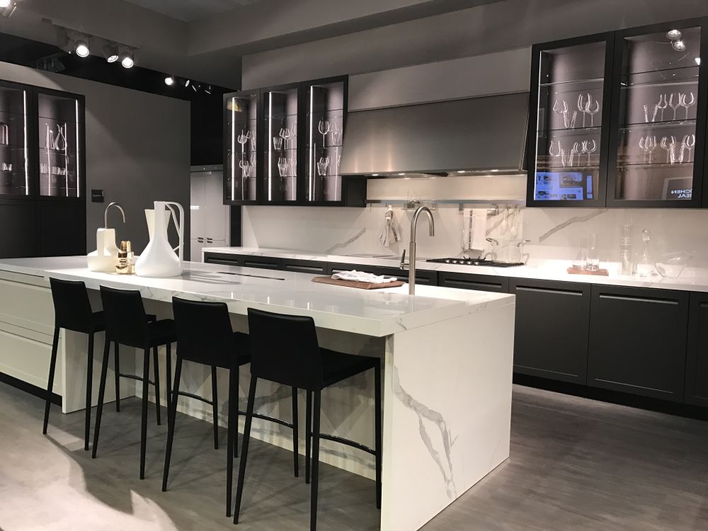 Scavolini Carattere kitchen design with marble accents