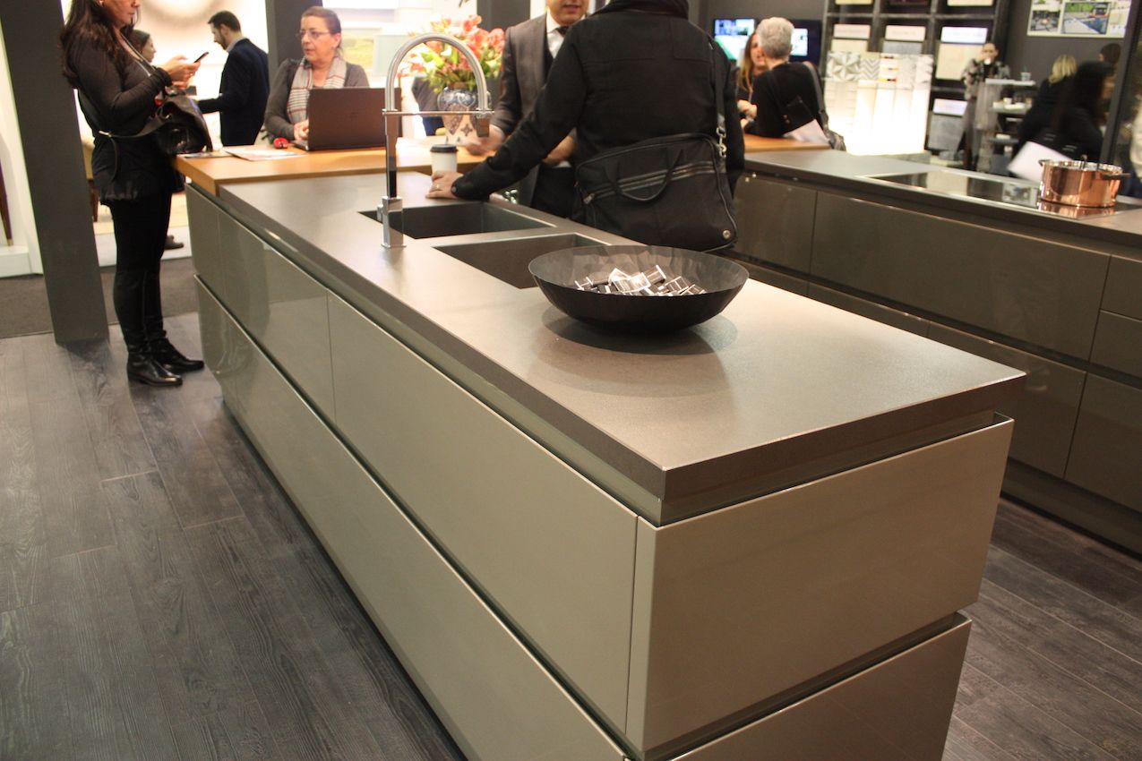 Scavolini new textured porcelain cabinets