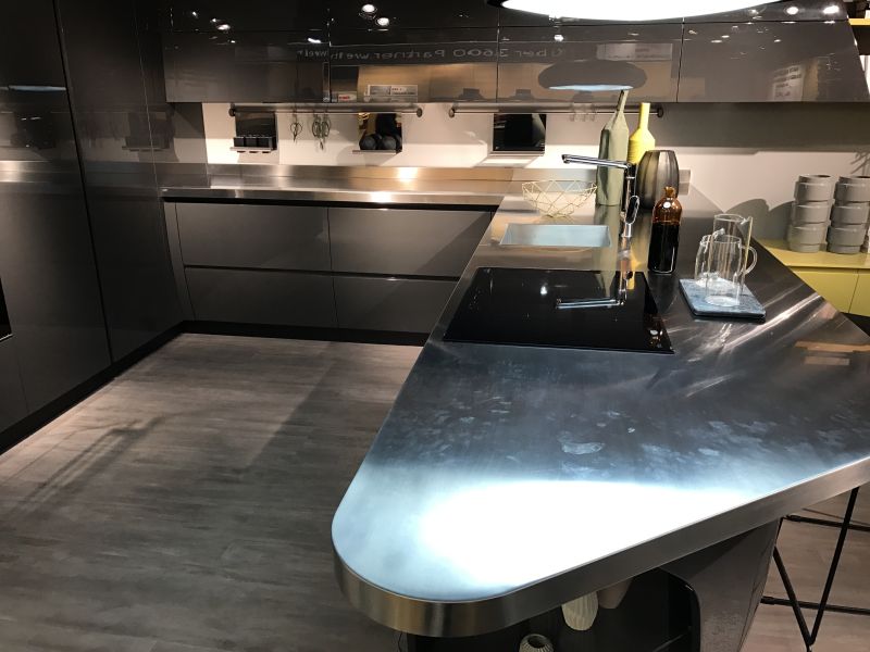 Scavolini stainless steel countertop kitchen