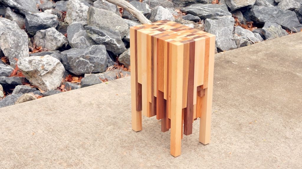 Scrap Wood End Grain End Table