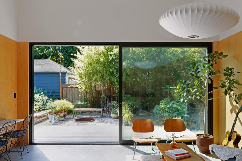 Seattle architecture firm SHED Garage sliding windows
