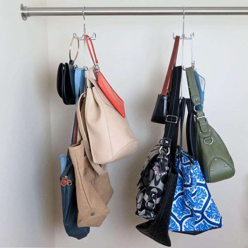 Seiler Purse Handbag Closet Hanging Organizer