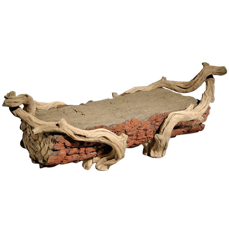 SerritellaCeramic Trompe L'Eoil Pine Bark Platter