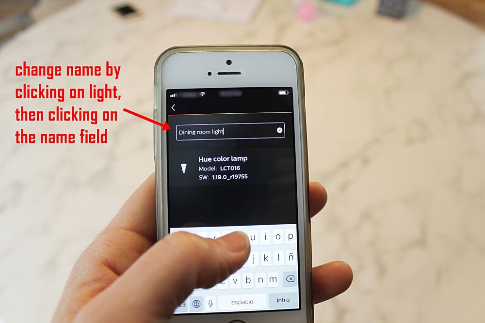 Set Up Philips Hue Bridge Lights- changing the name right at the beginning