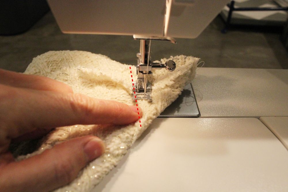 Sew the short perpendicular seam