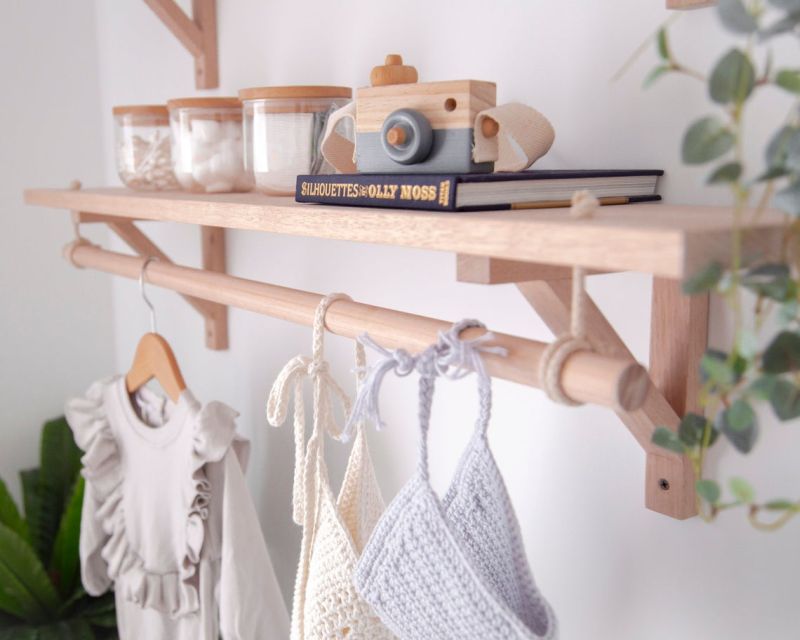 Shelf with Hanging Rod