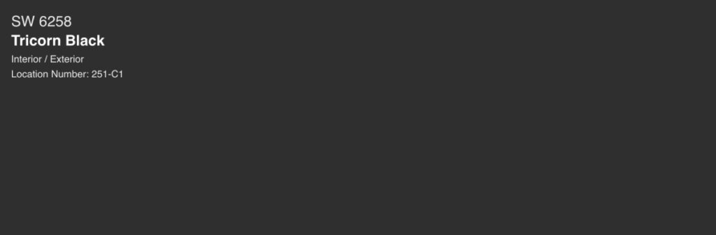 Sherwin Williams Tricorn Black 1024x337
