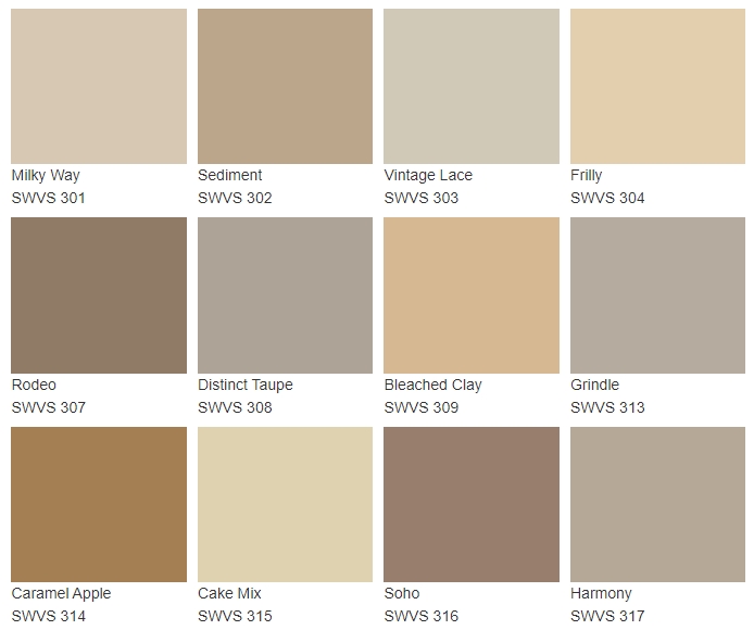 Sherwin Williams offers 100 vinyl siding paint colors