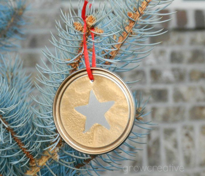 Silver and Gold Juice Lid Ornaments