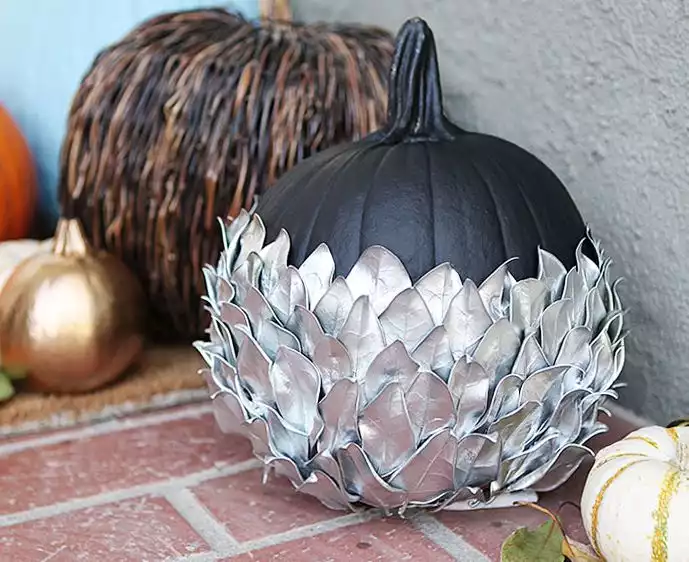 Silver glamorous pumpkin