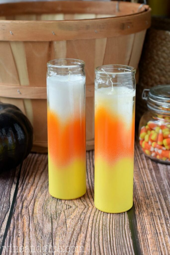 Simple Candy Corn Candles