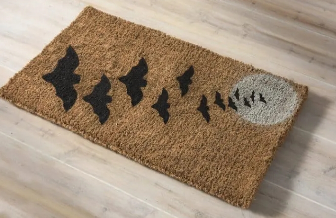 Simple Halloween bat doormat