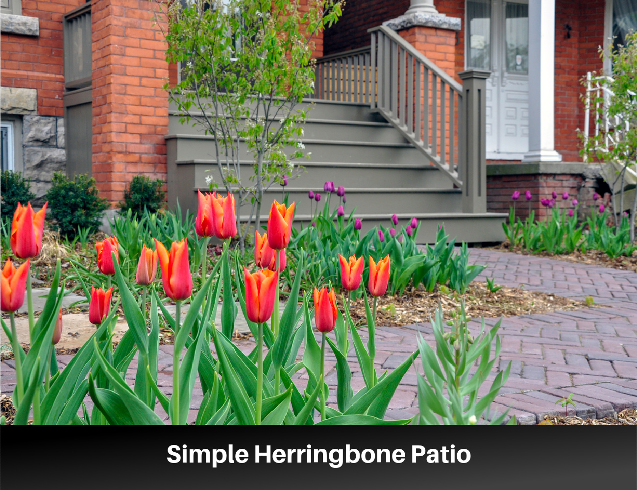 Simple Herringbone Patio