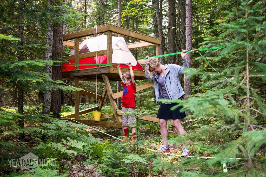 A treehouse without a roof