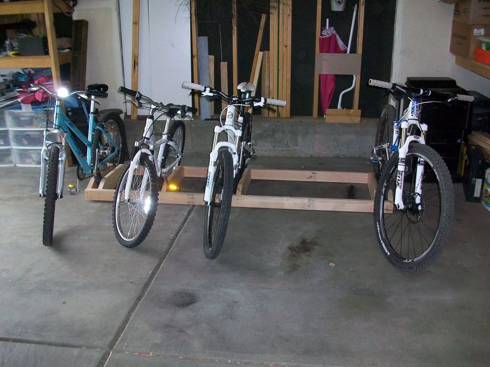 Simple wood bike storage DIY