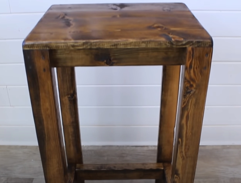 Simple wooden bar stools