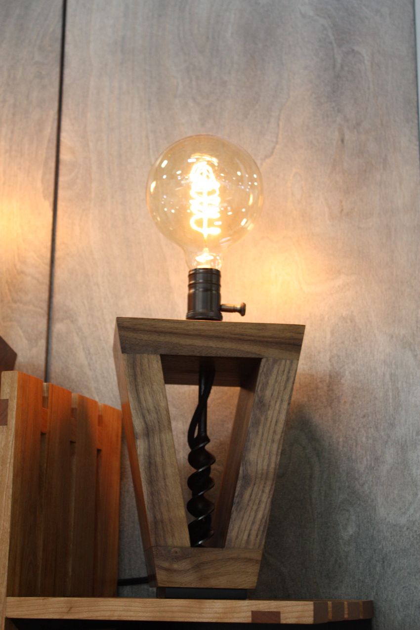 This single light version has a rustic, industrial feel thanks to the bulb as well as the base construction.