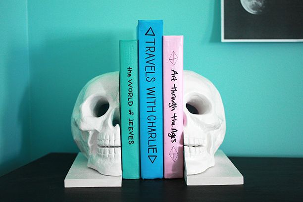 Skull bookends DIY