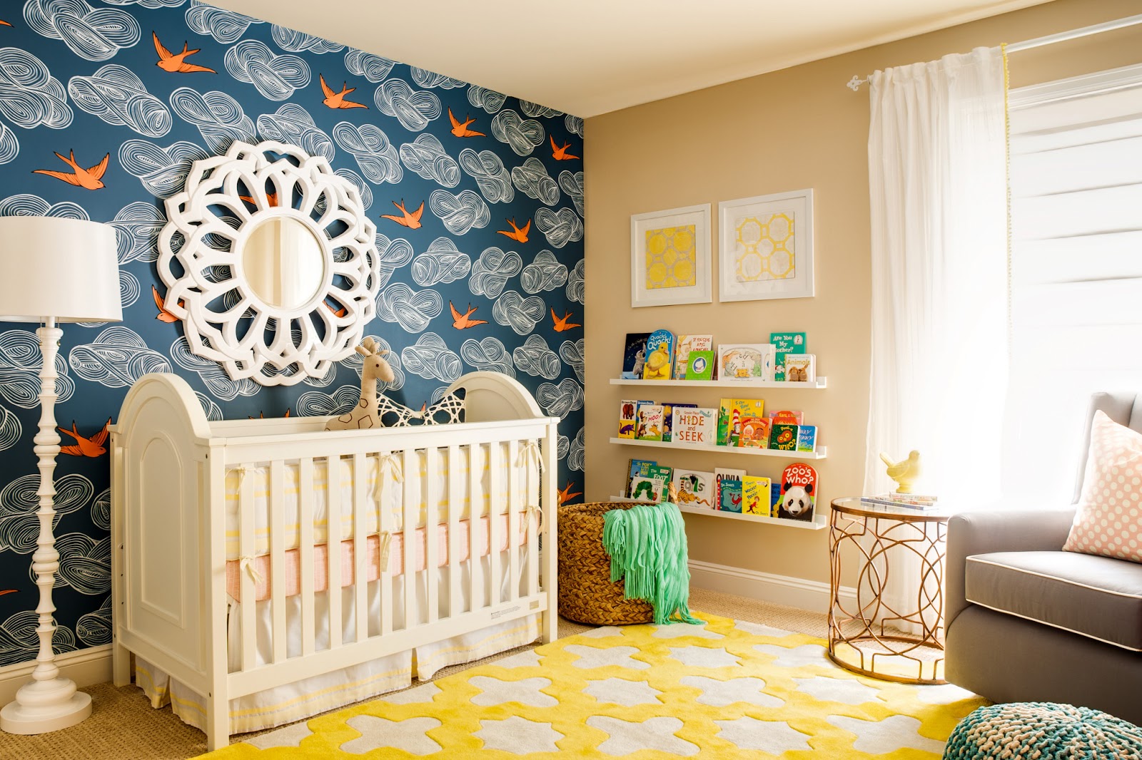 Sky bright nursery wallpaper