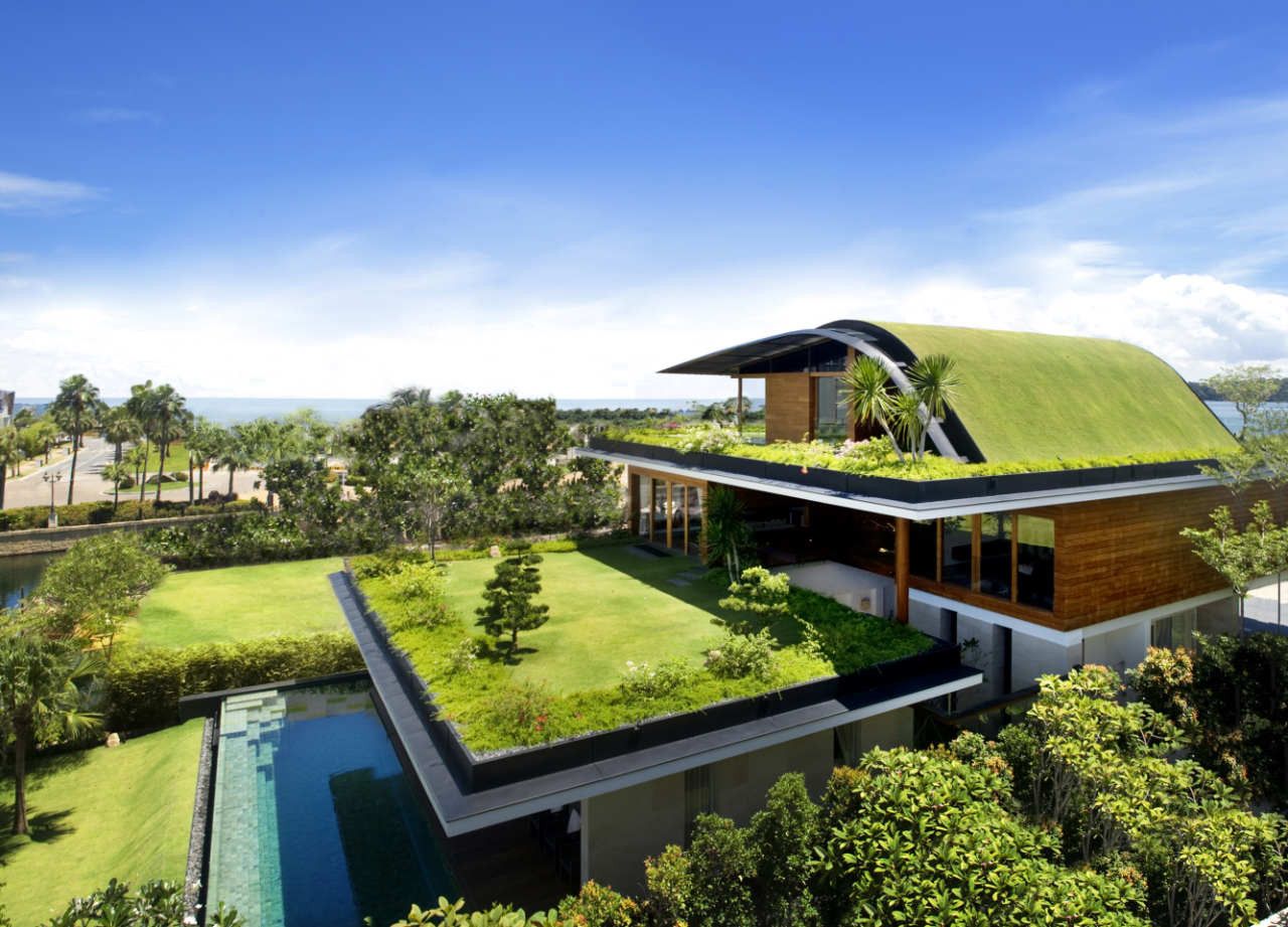 Sky garden house with swimming pool