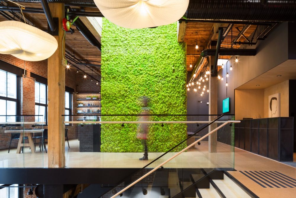 Slack Offices – Vancouver with Green Vertical Wall