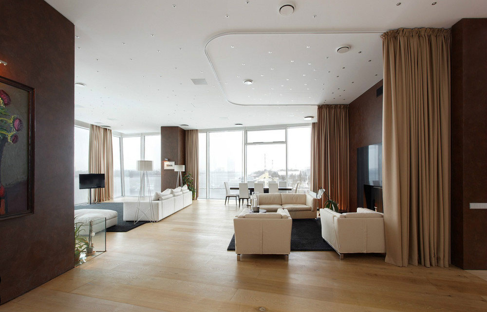 Sliding curtain room divider