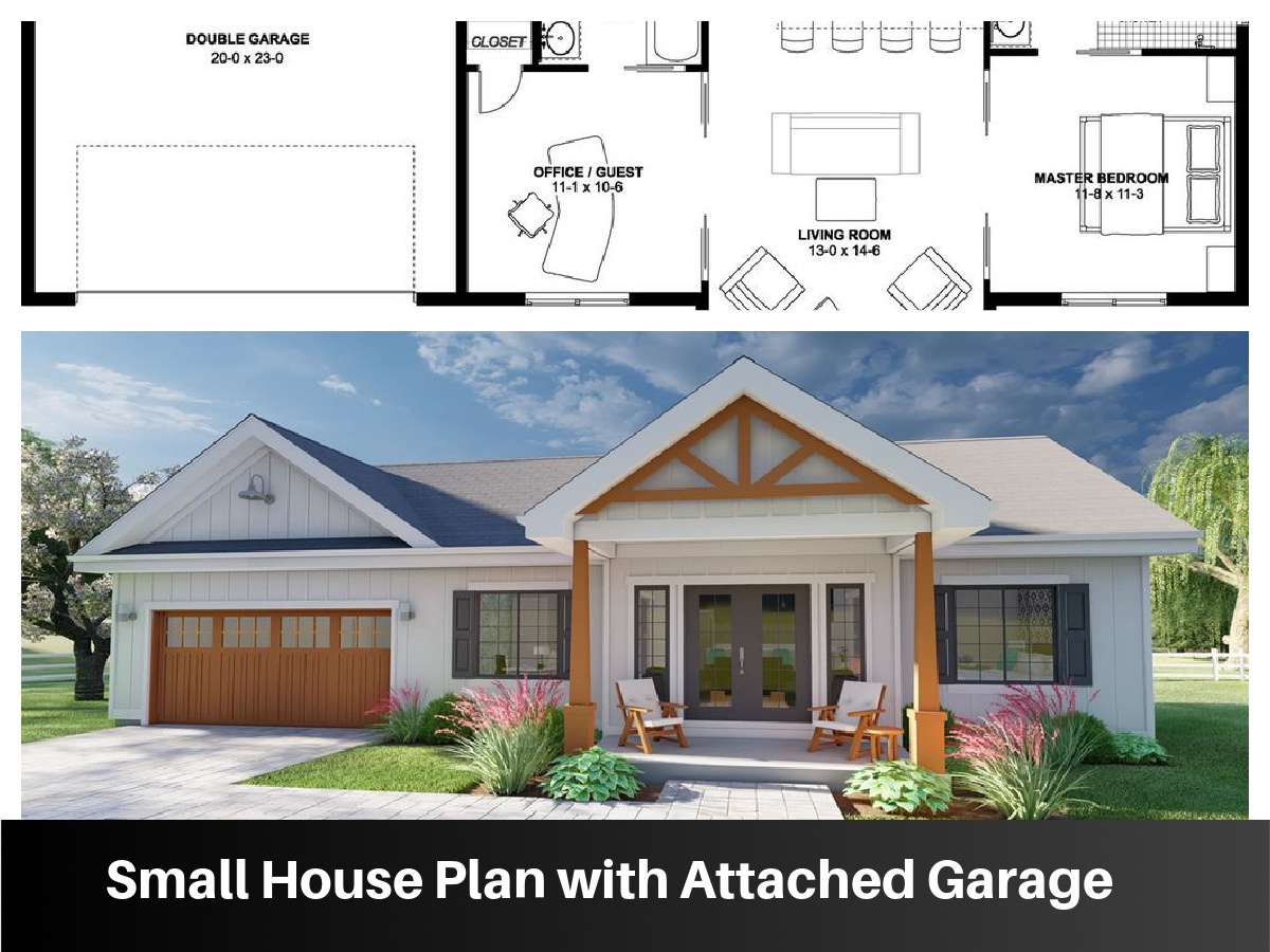 Small House Plan with Attached Garage