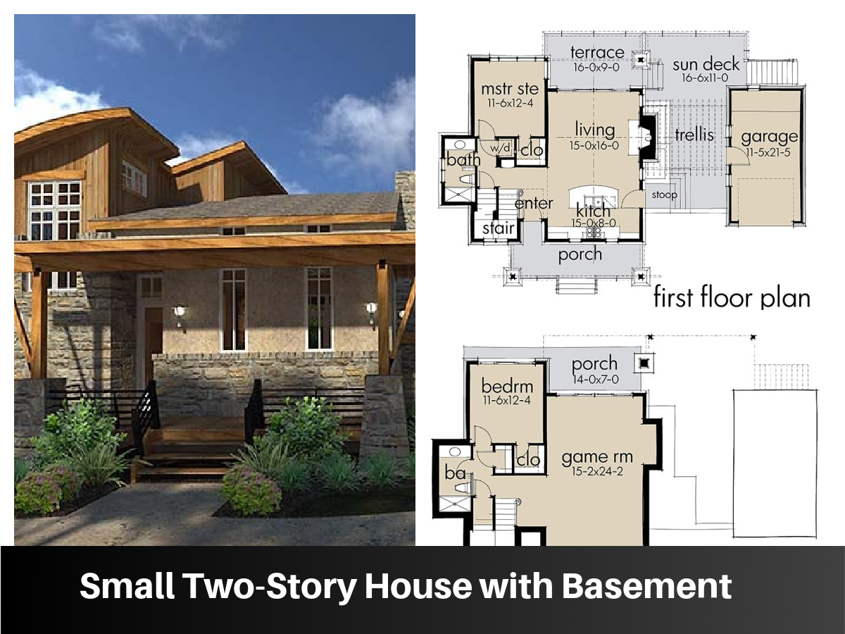 Small Two Story House with Basement