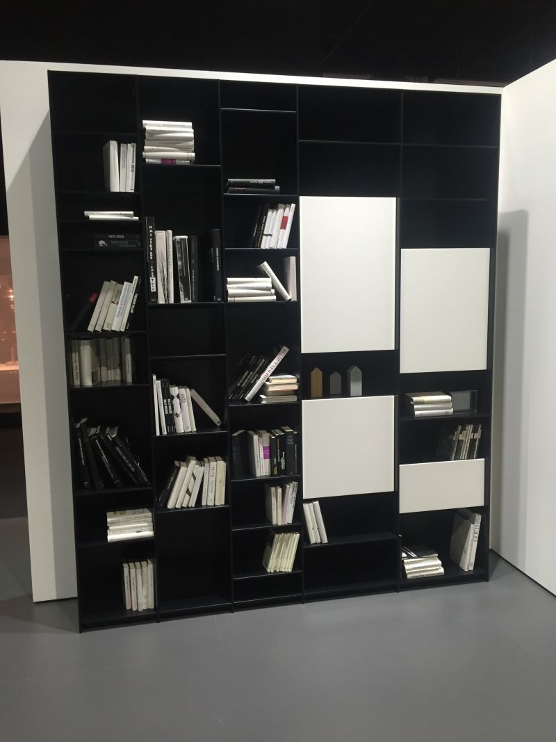 Small black wall bookshelf