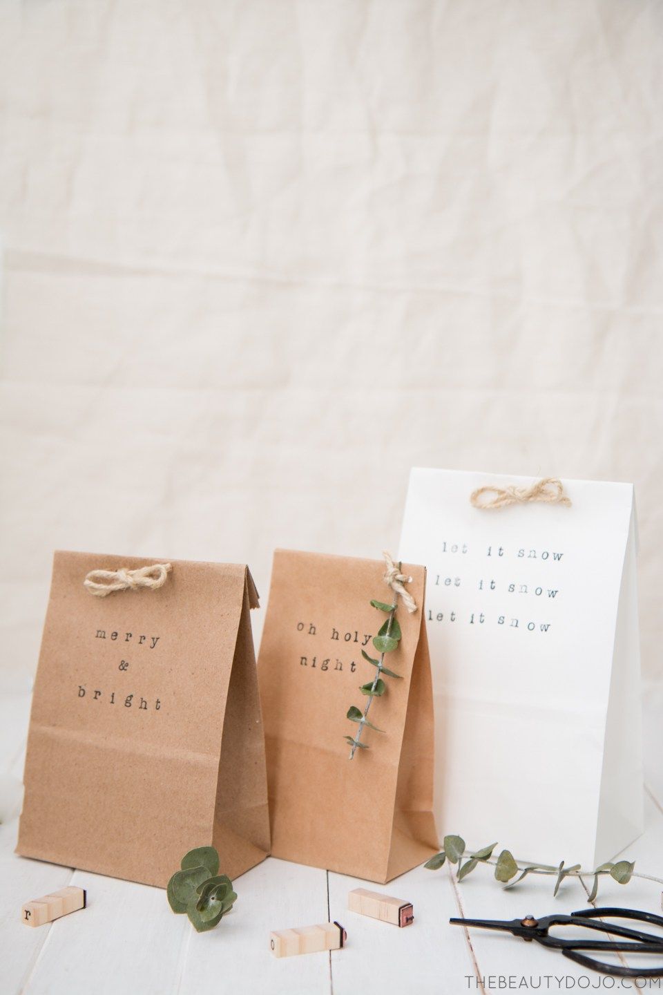 Small brown paper gift bags