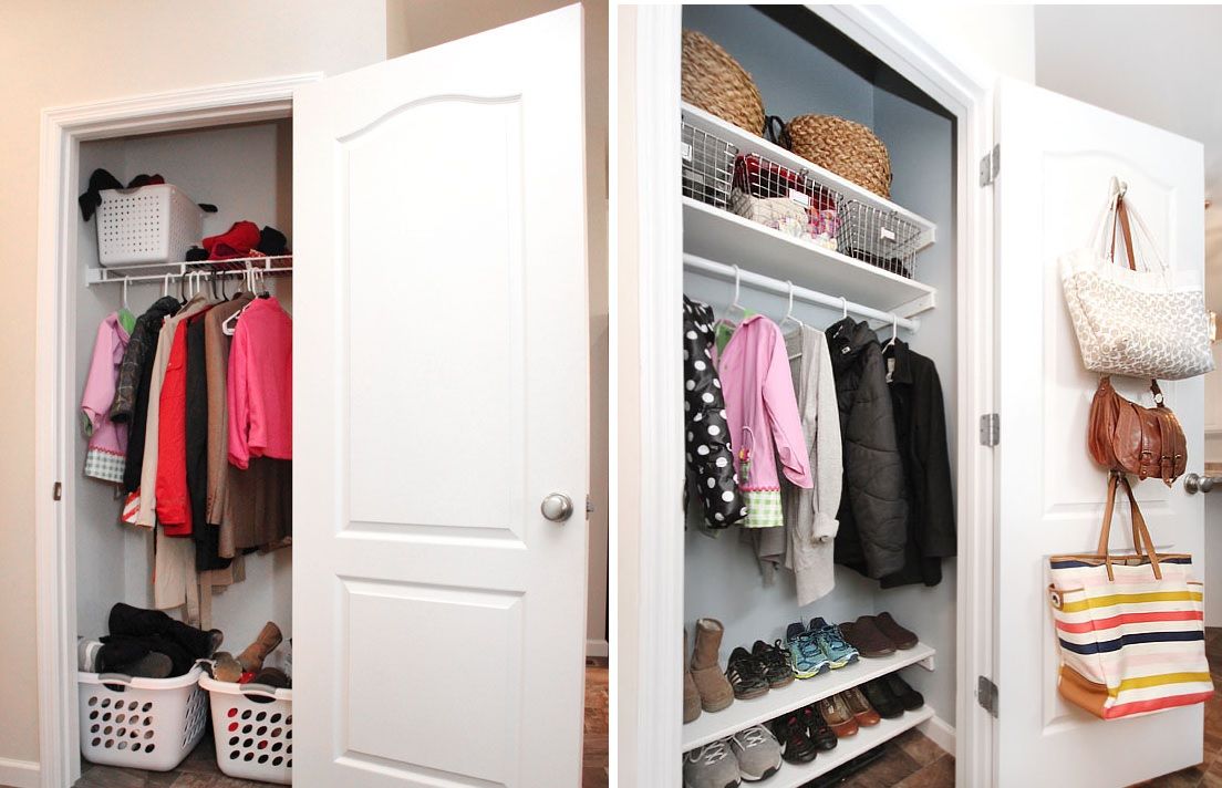 Small closet organization