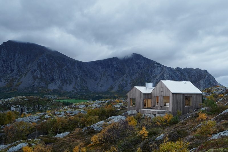 Small cottage on Vega island mountain