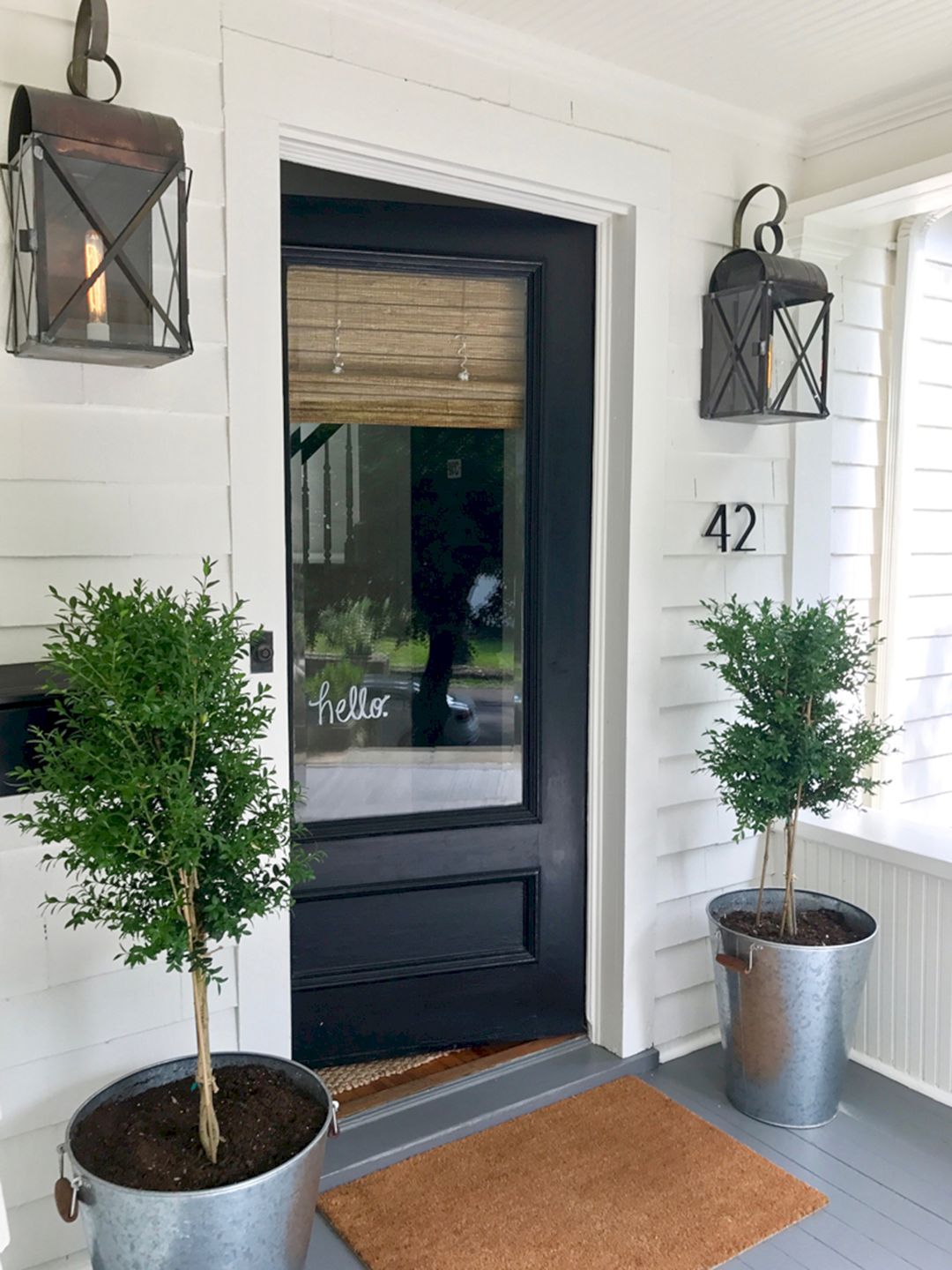 Small porch bucket trees