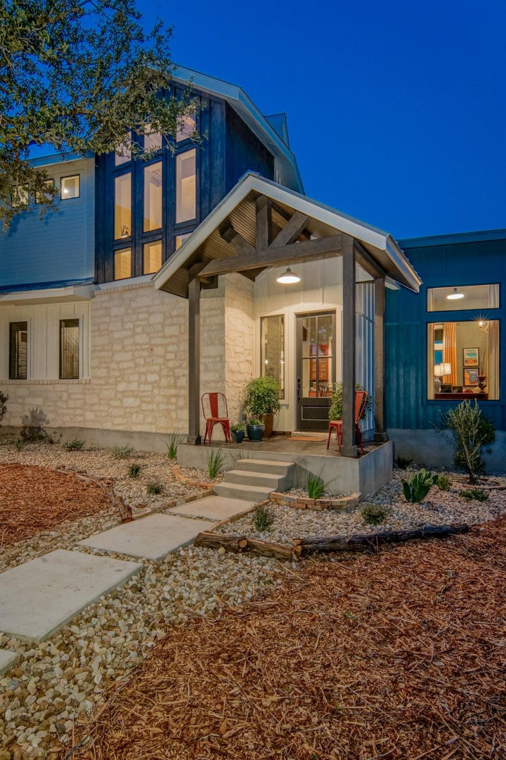 Small porch front of door