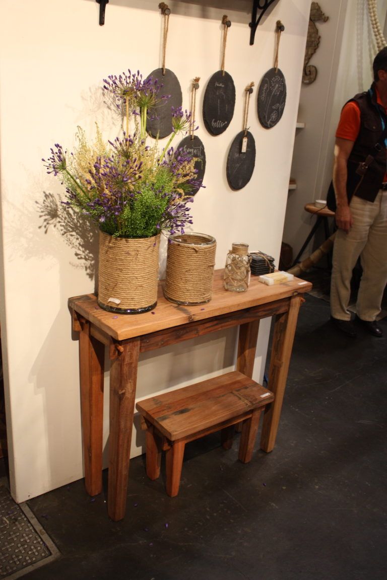 Small rustic and narrow console