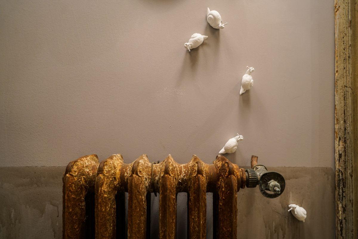 Snails on the wall at Karman Italy