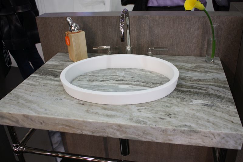 Solid marble countertop bathroom sink