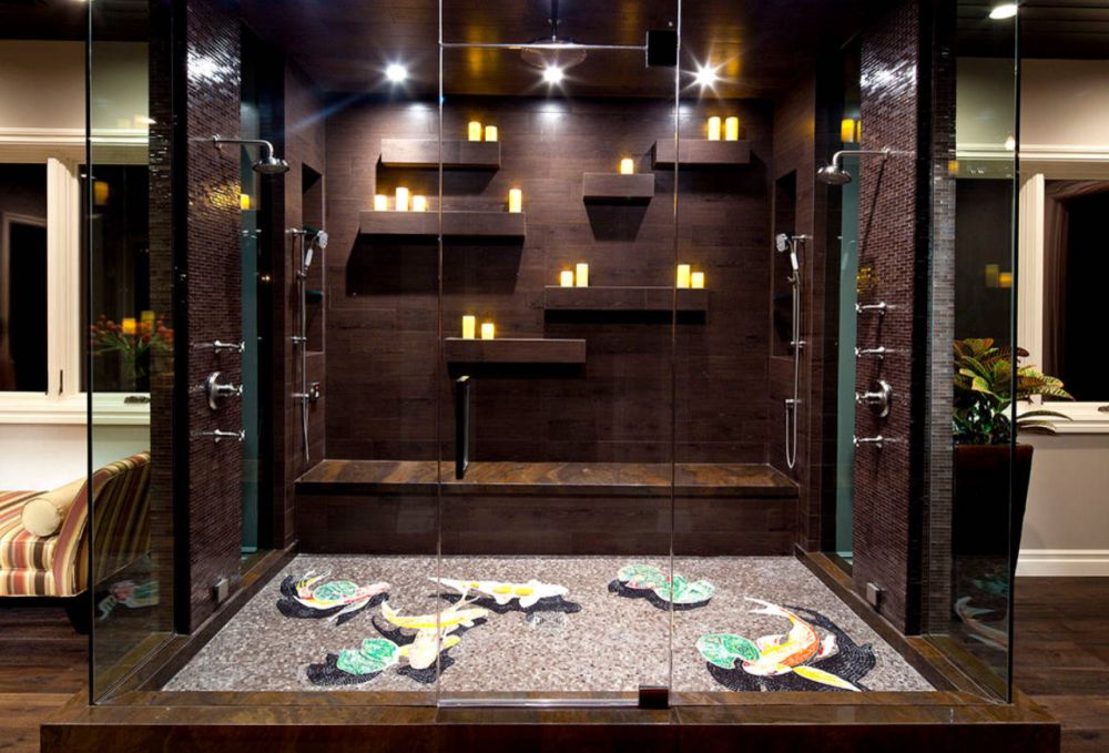 Spa like bathroom walk in shower