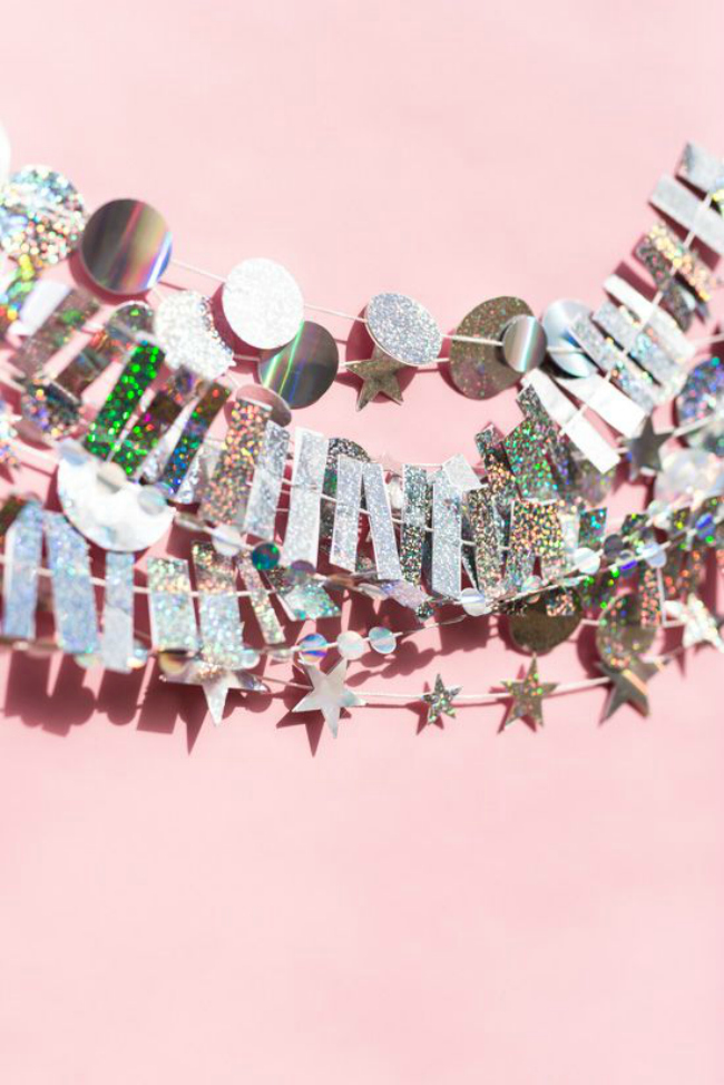 Sparkly garland photo booth