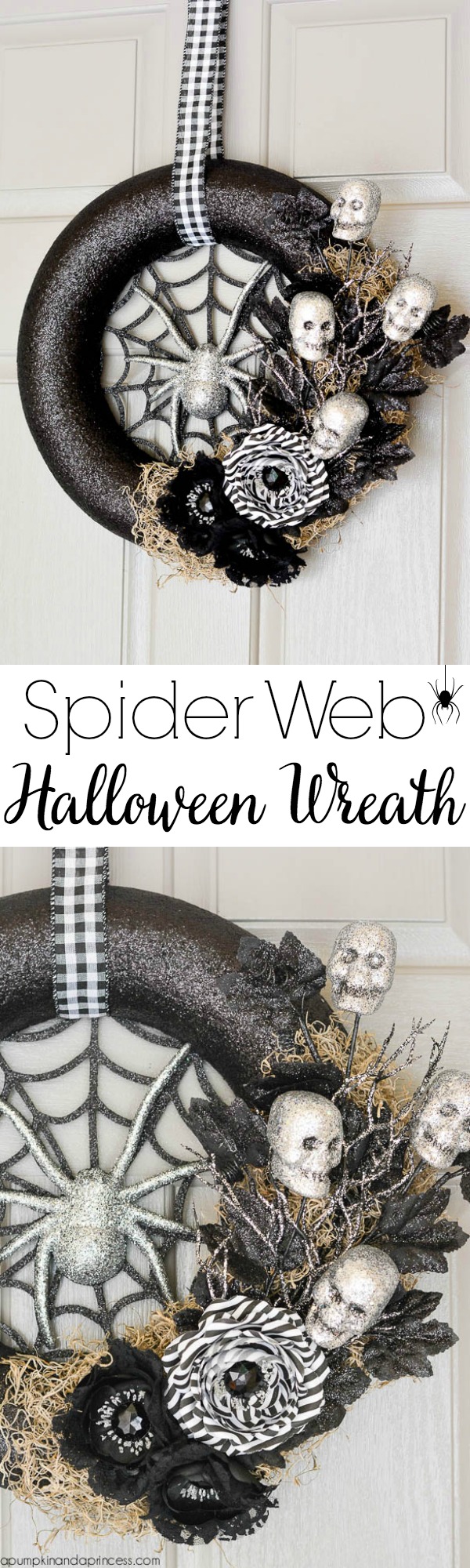 Spider and skull wreath