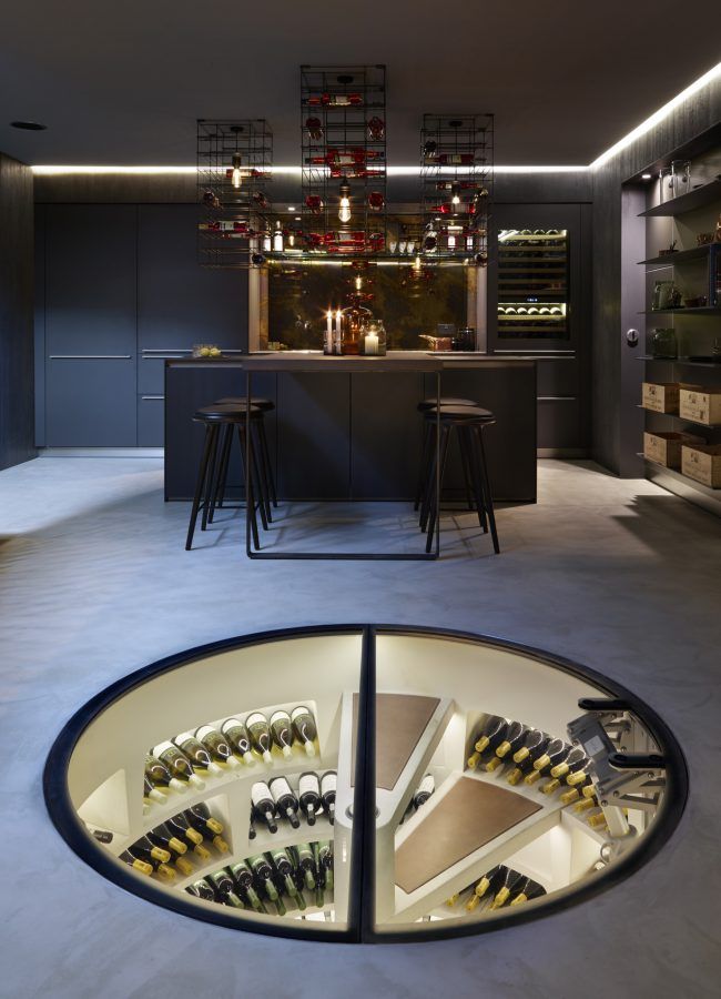 Spiral wine cellar