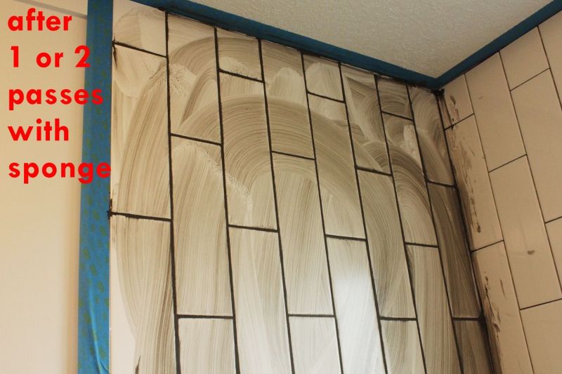 Sponge process when you tile grout