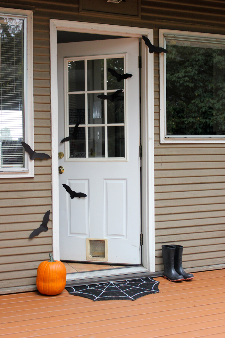 Spooky spiderweb doormat