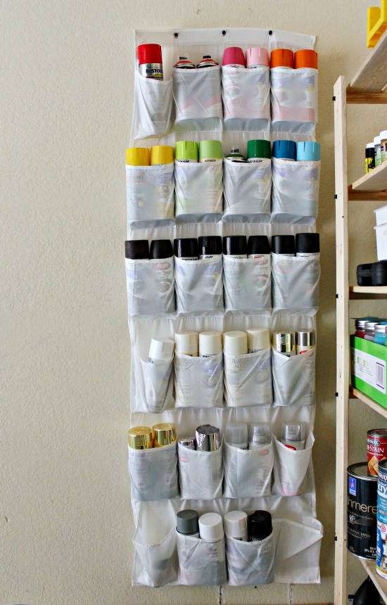 Spray paint bottles organization