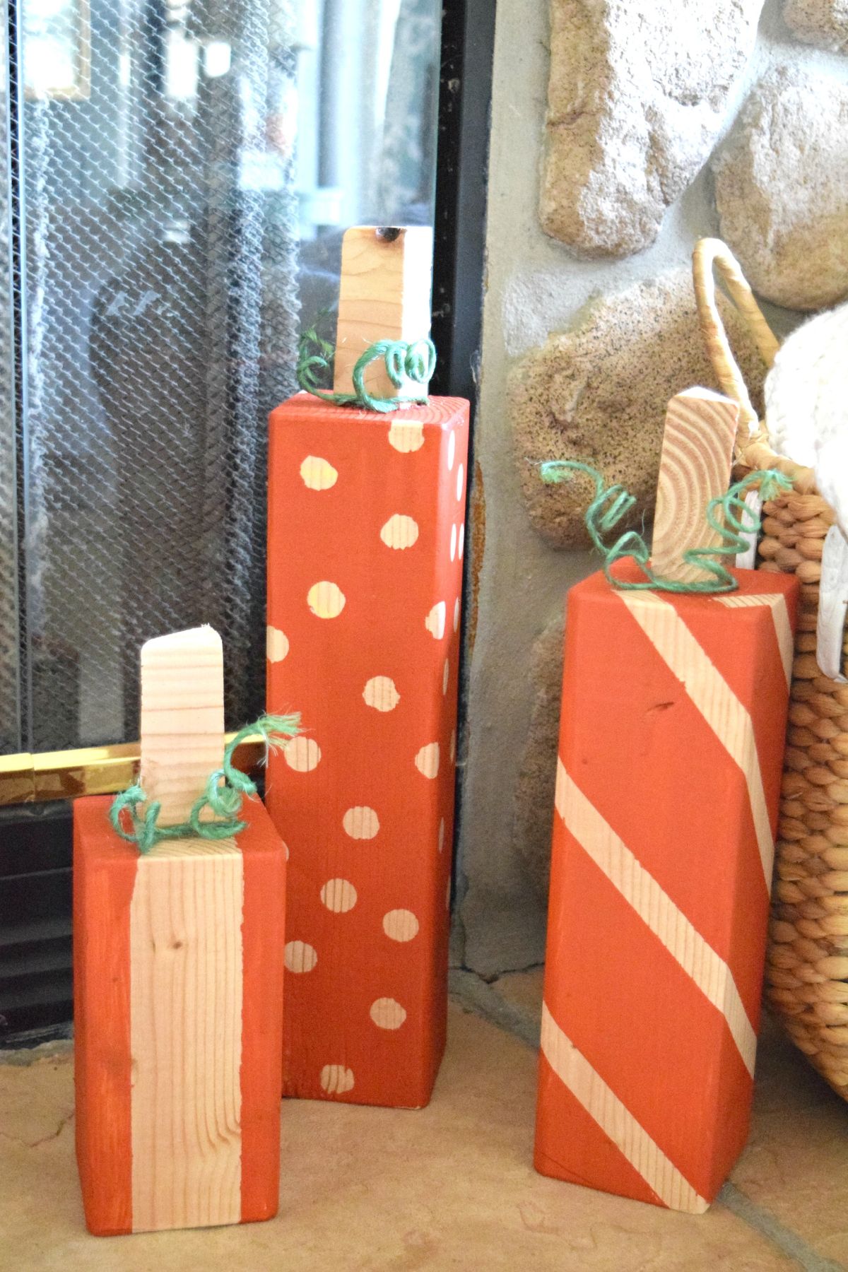 Square Wood Pumpkins