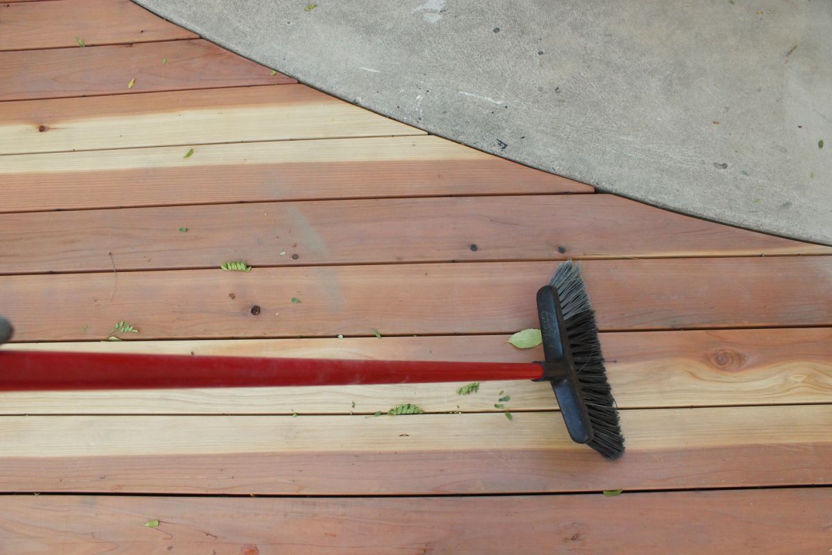 Stain and Seal a Redwood Deck clean first